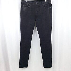 Joe's Jeans Wax Coated Mid Rise Skinny Womens Size 32 R Black